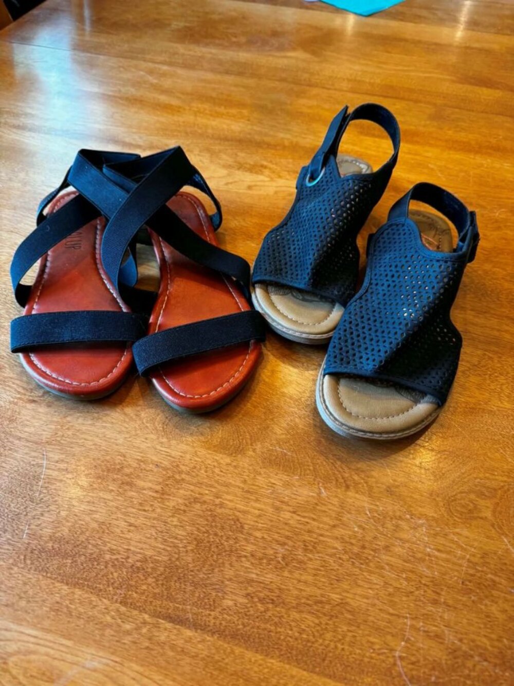 Women's Sandal Bundle Blowfish 6.5  Malibu & Sandalup 6.0 Black Comfort Sandal